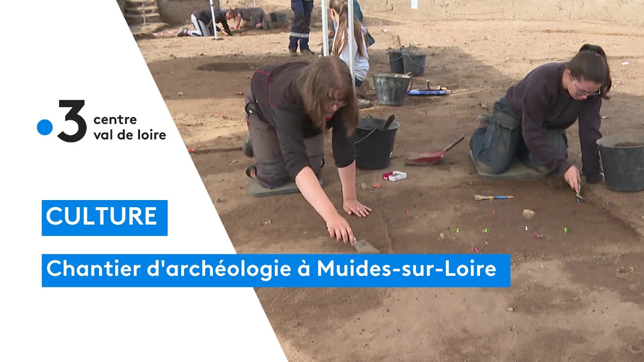 Muides-sur-Loire : chantier de fouilles archéologiques