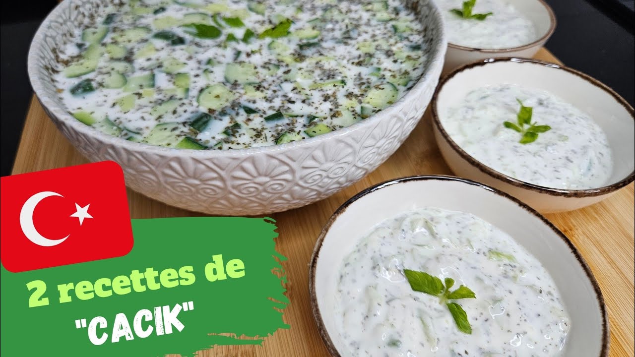 Recette du célèbre "cacik" en 2 façons 🥒 | le "tzatziki" turc 🇹🇷