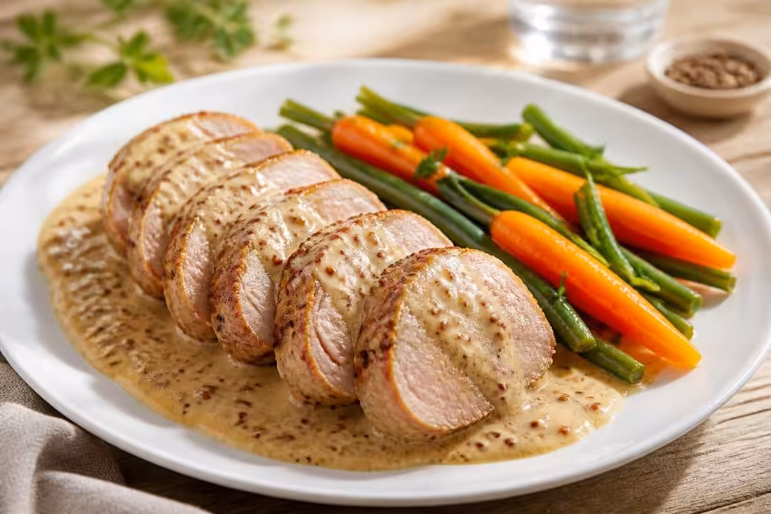 découvrez la recette savoureuse du filet mignon de porc à la moutarde et à la crème, facile à préparer pour un repas gourmand et rapide.